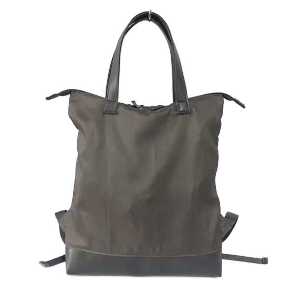 再生聚酯纖維超細纖維布料搭配皮革休閒背包